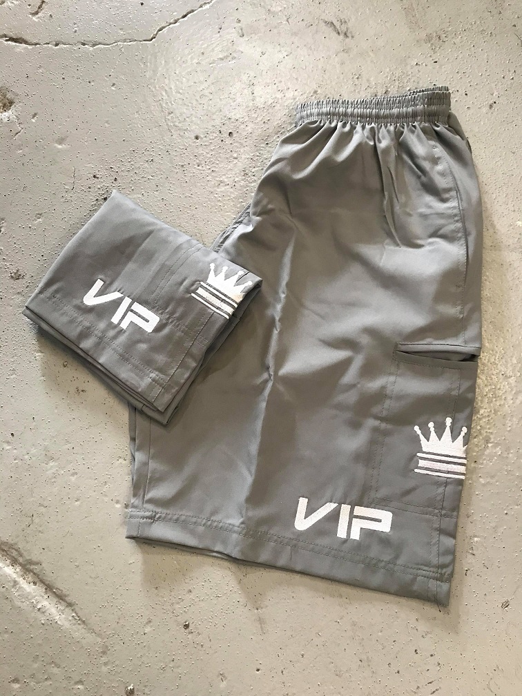 4-Way Stretch Microfiber Shorts - Grey - VIP Sportswear